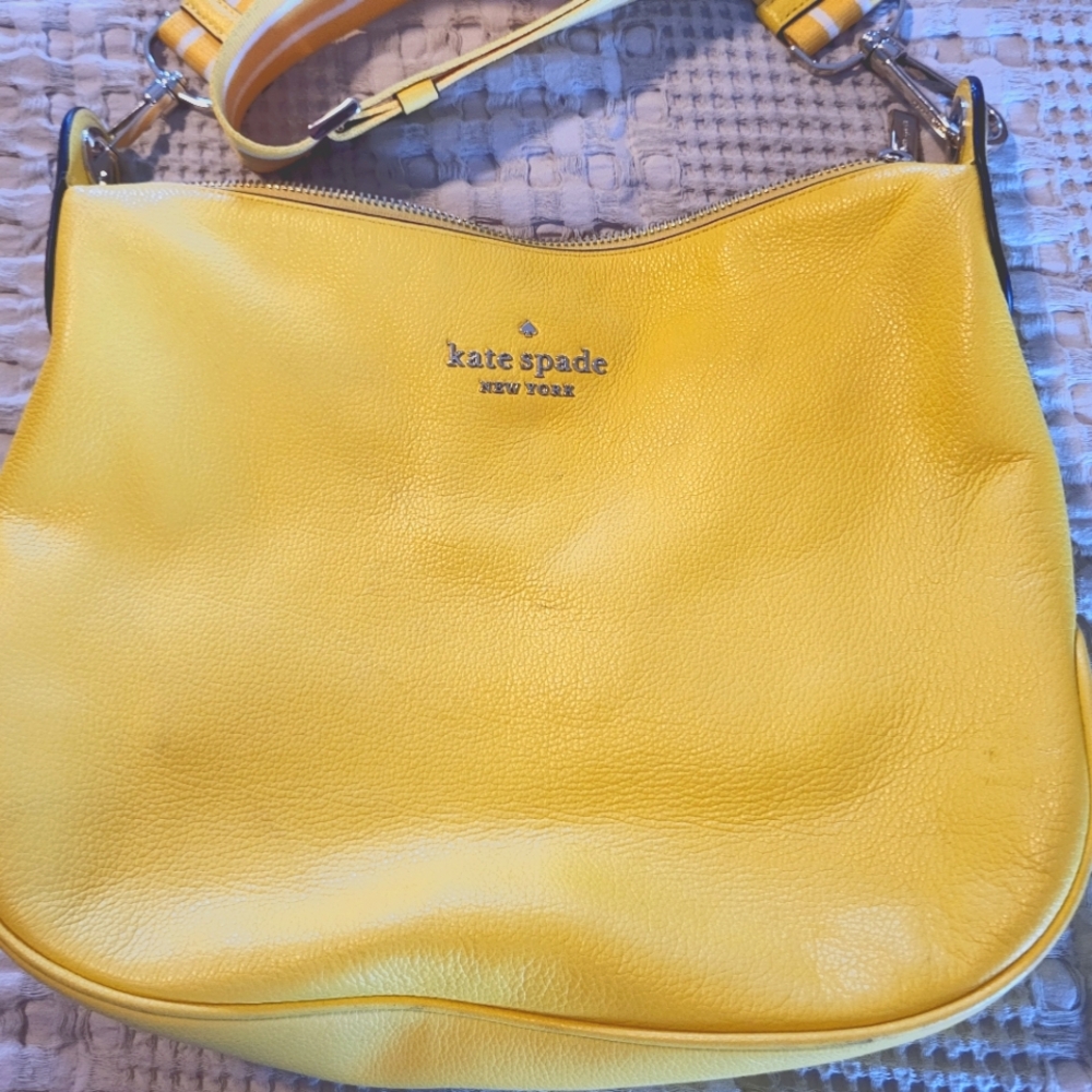Kate Spade Yellow Leather Crossbody Bag
